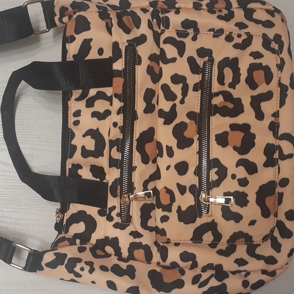 Animal print nylon shoulderbag, Brand New.